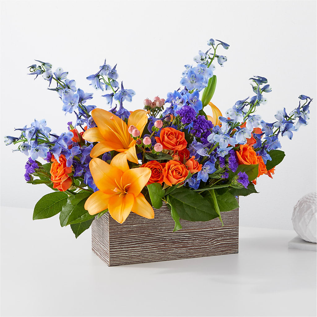 Radiant Citrus Box Bouquet – Zapateria Y Floreria Hernandez, San Jose CA
