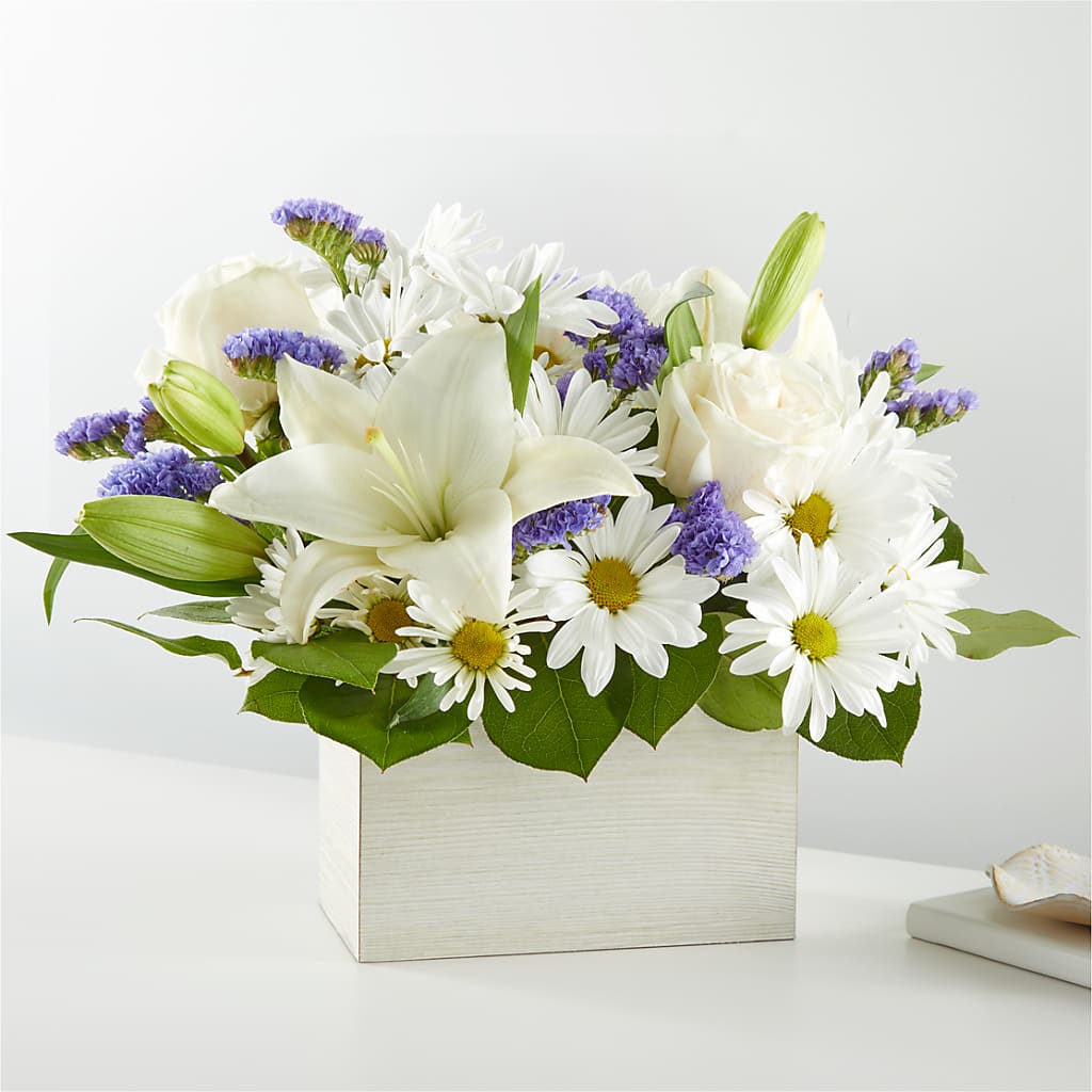 Beyond Blue Box Bouquet – Zapateria Y Floreria Hernandez, San Jose CA