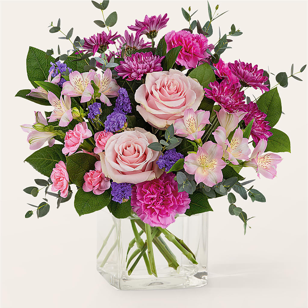 Rosy Radiance Bouquet – Zapateria Y Floreria Hernandez, San Jose CA