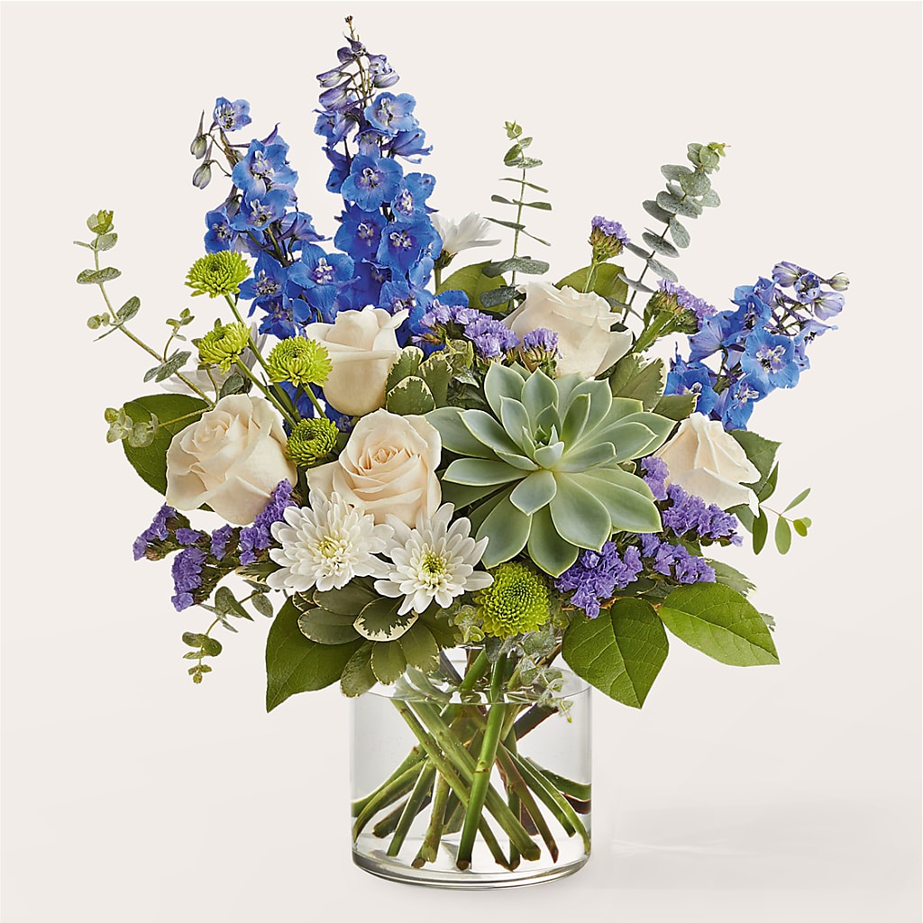 Cerulean Waves Bouquet – Zapateria Y Floreria Hernandez, San Jose CA