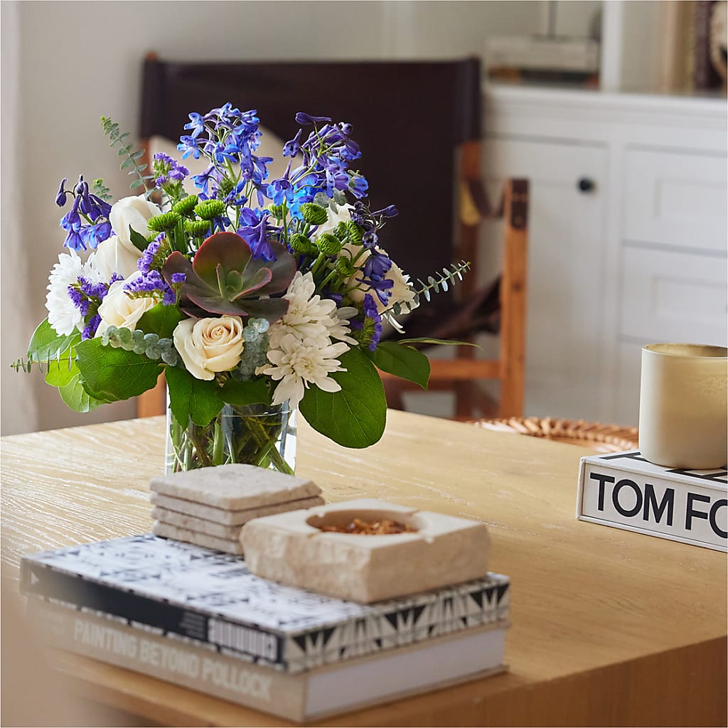 Cerulean Waves Bouquet – Zapateria Y Floreria Hernandez, San Jose CA