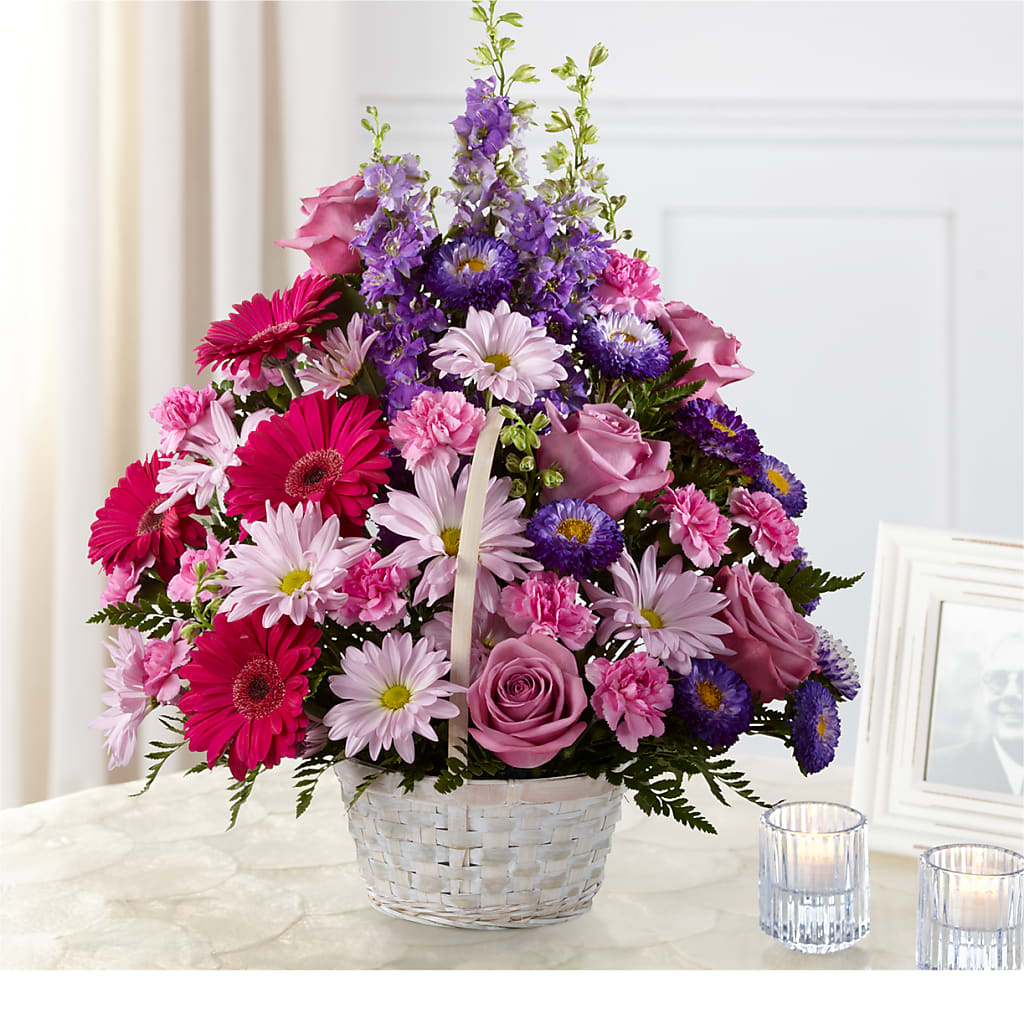 Pastel Peace Basket – Zapateria Y Floreria Hernandez, San Jose CA