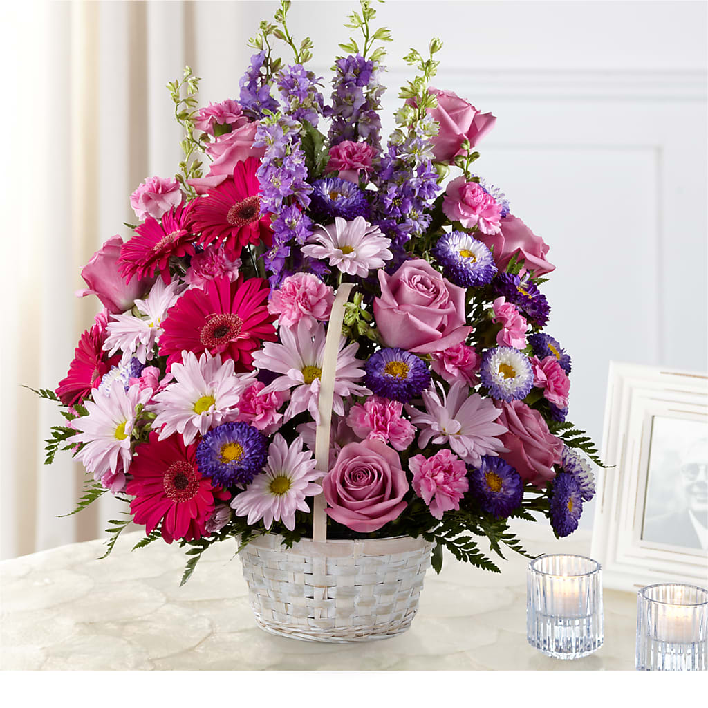 Pastel Peace Basket – Zapateria Y Floreria Hernandez, San Jose CA