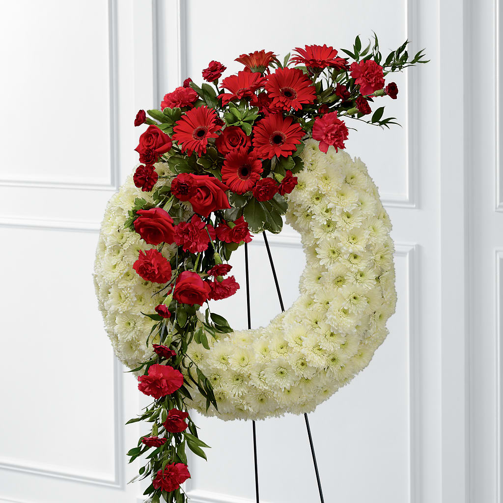 Graceful Tribute Wreath – Zapateria Y Floreria Hernandez, San Jose CA