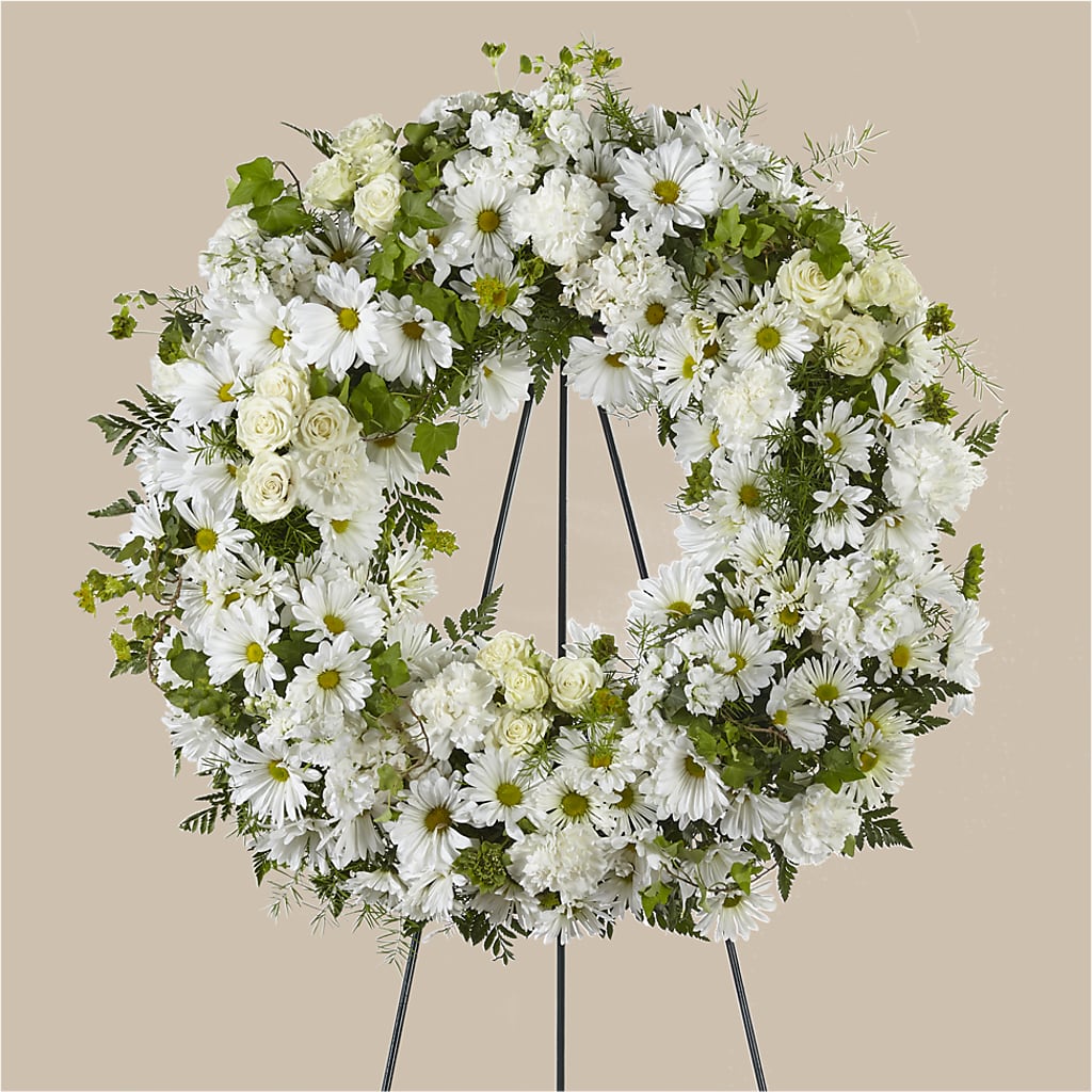 Faithful Wishes Wreath – Zapateria Y Floreria Hernandez, San Jose CA