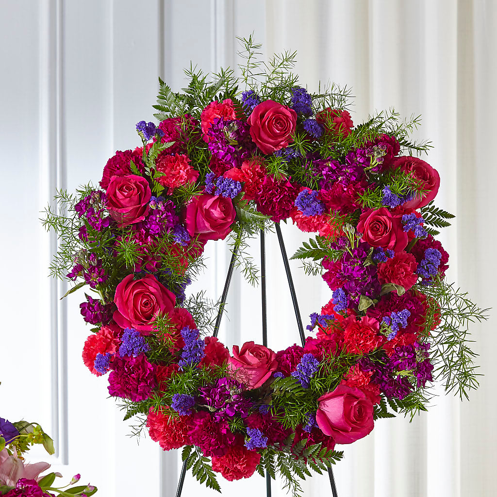 Calming Colors Wreath – Zapateria Y Floreria Hernandez, San Jose CA