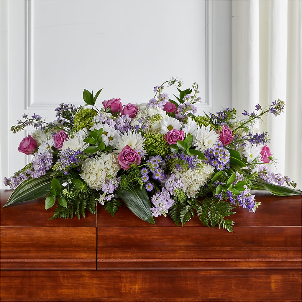 Meadows of Serenity Casket Spray – Zapateria Y Floreria Hernandez, San Jose CA