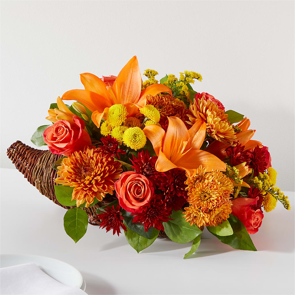 Bouquet of Blessings Cornucopia – Zapateria Y Floreria Hernandez, San Jose CA