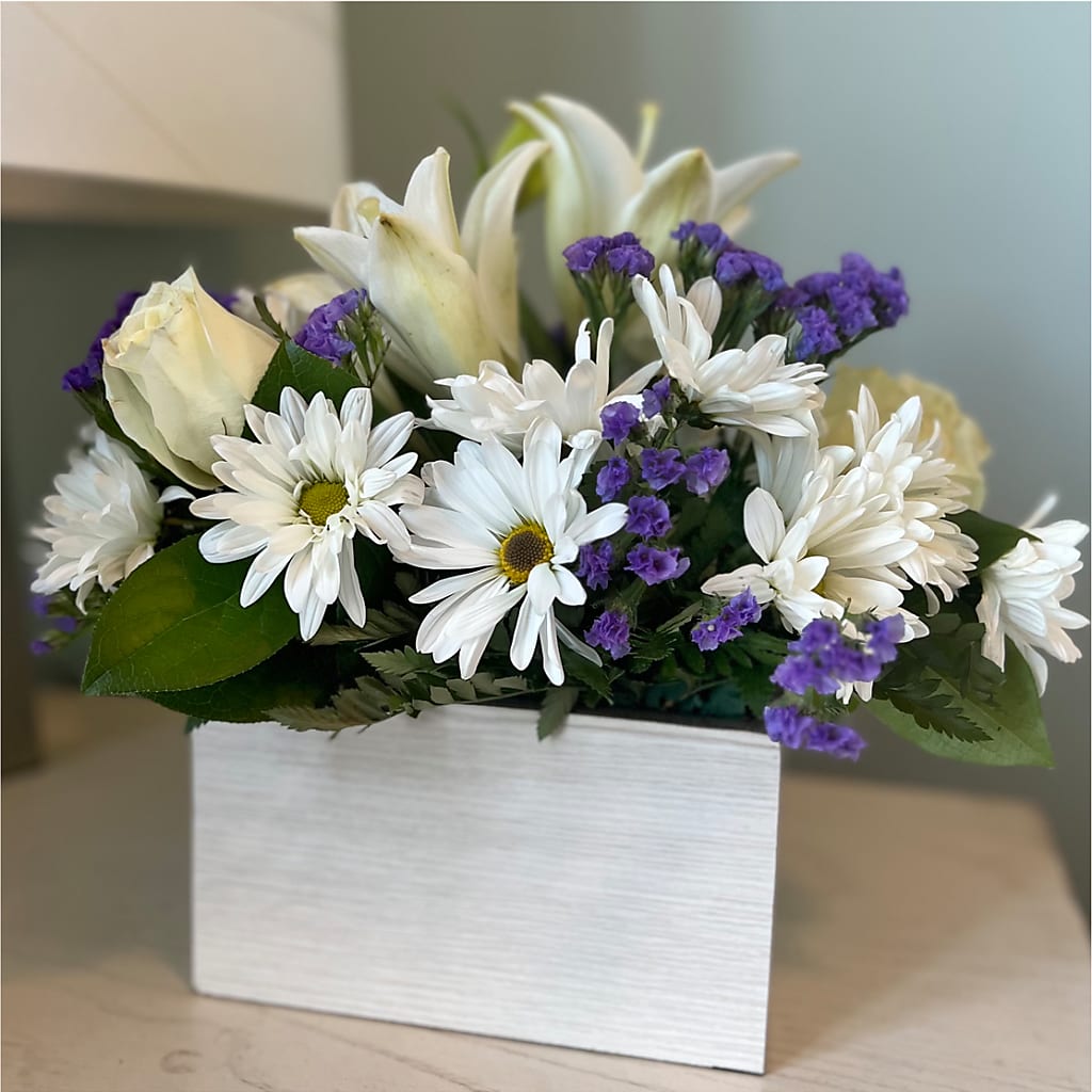 Beyond Blue Box Bouquet –  Zapateria Y Floreria Hernandez, San Jose CA