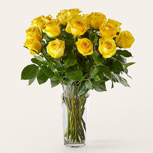 Long Stem Yellow Rose Bouquet –  Zapateria Y Floreria Hernandez, San Jose CA