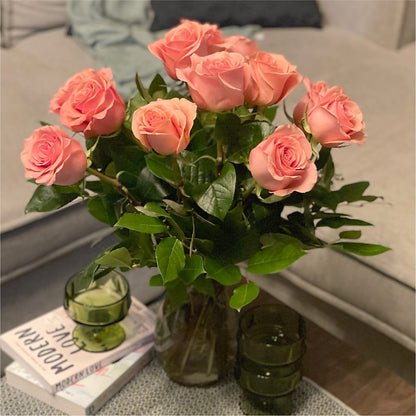 Long Stem Pink Rose Bouquet –  Zapateria Y Floreria Hernandez, San Jose CA