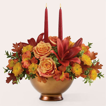 Harvest Table Centerpiece –  Zapateria Y Floreria Hernandez, San Jose CA