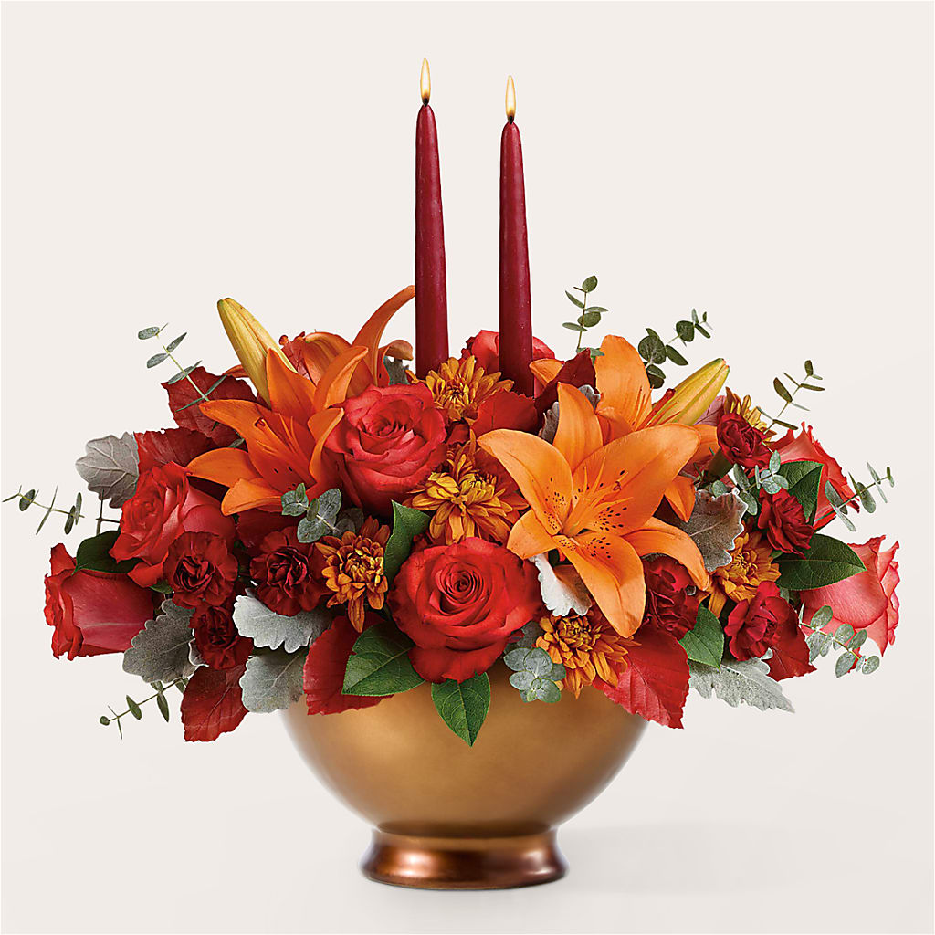 Fruits of Fall Centerpiece –  Zapateria Y Floreria Hernandez, San Jose CA