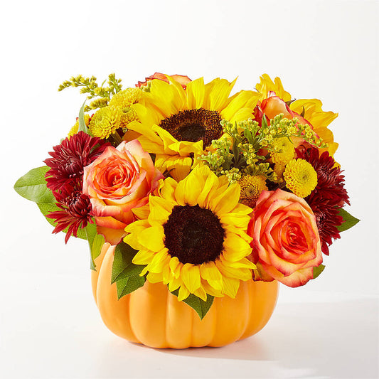 Golden Gourd Pumpkin Bouquet –  Zapateria Y Floreria Hernandez, San Jose CA