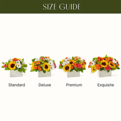 Sun-drenched Blooms Box Bouquet –  Zapateria Y Floreria Hernandez, San Jose CA