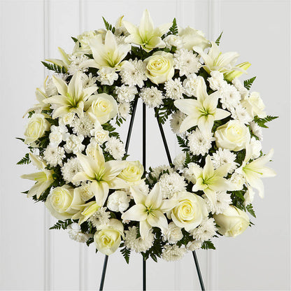 Treasured Tribute Wreath –  Zapateria Y Floreria Hernandez, San Jose CA