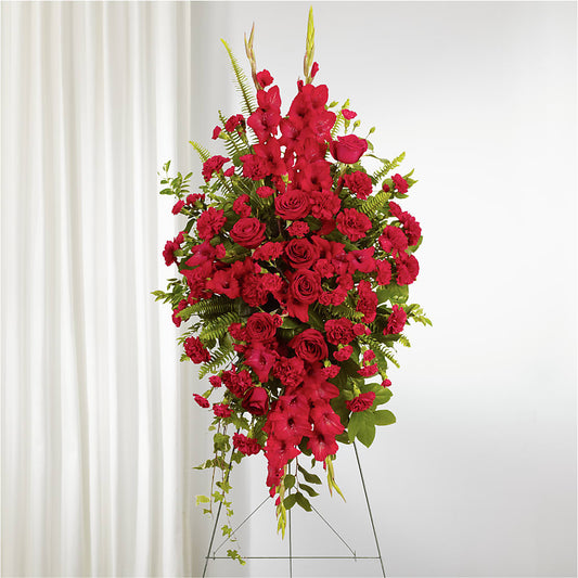 From the Heart Standing Spray –  Zapateria Y Floreria Hernandez, San Jose CA