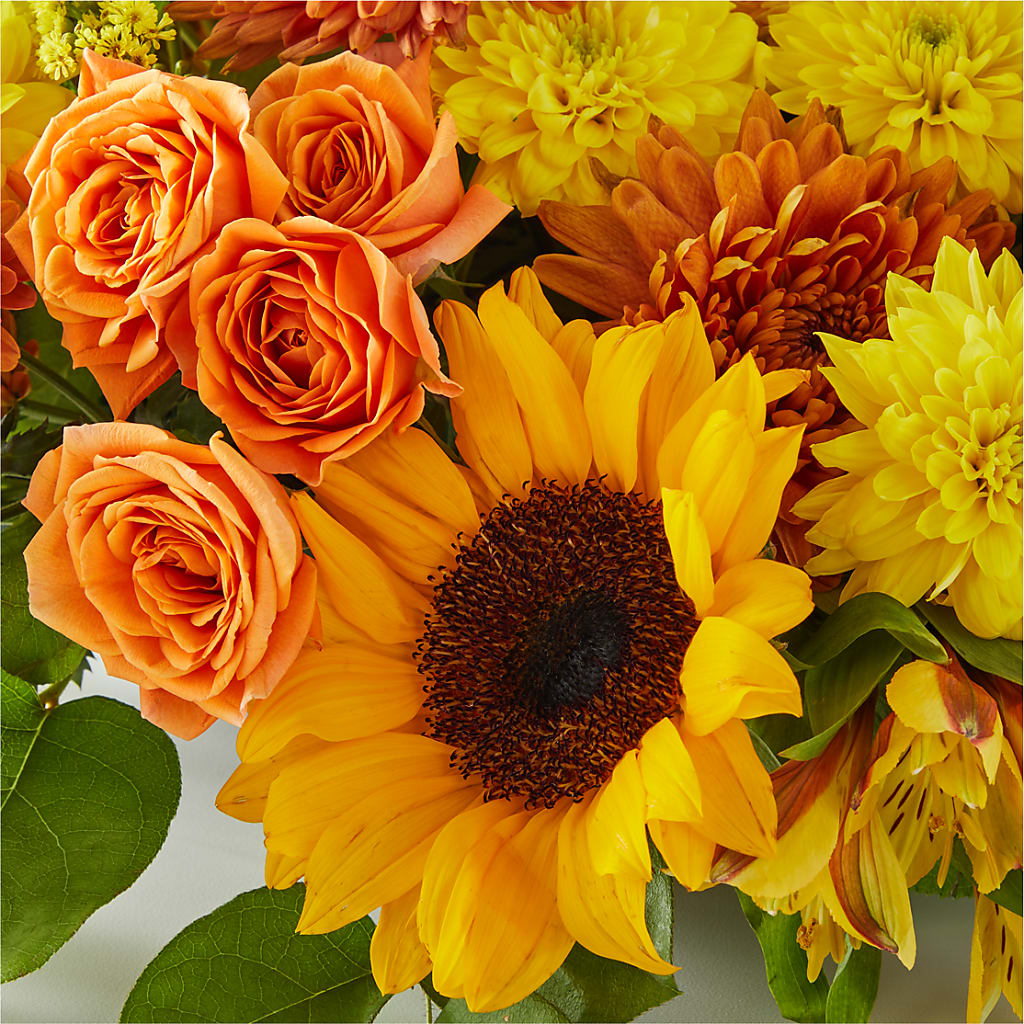 Autumn Harmony Centerpiece –  Zapateria Y Floreria Hernandez, San Jose CA