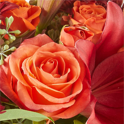 Crimson Leaves Bouquet –  Zapateria Y Floreria Hernandez, San Jose CA