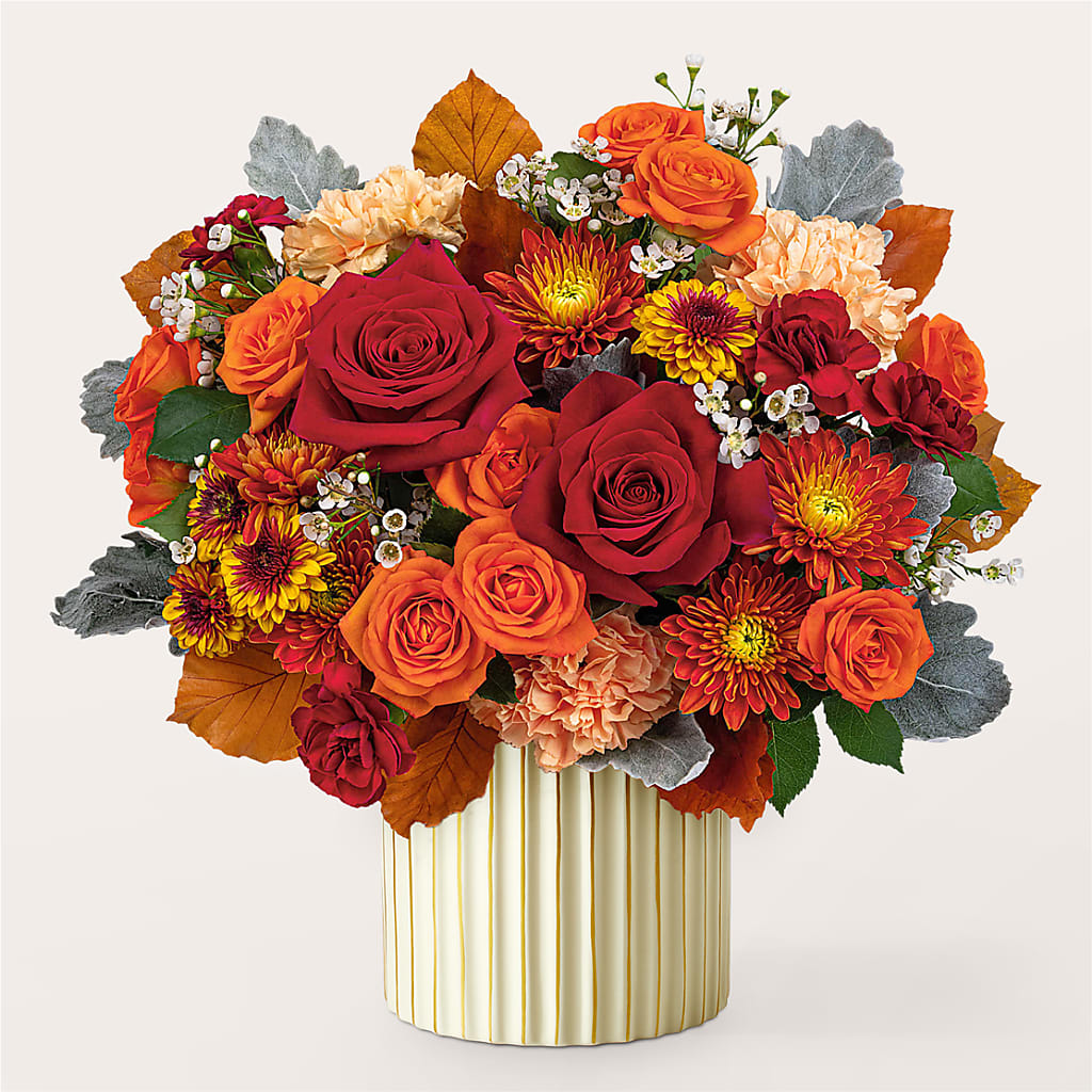 Merlot Bouquet with Ivory Vase –  Zapateria Y Floreria Hernandez, San Jose CA
