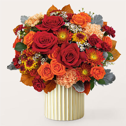 Merlot Bouquet with Ivory Vase –  Zapateria Y Floreria Hernandez, San Jose CA