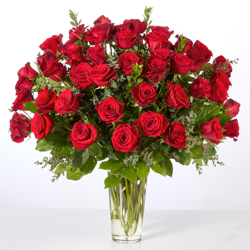 Forever Yours Fifty Stem Red Rose Bouquet –  Zapateria Y Floreria Hernandez, San Jose CA