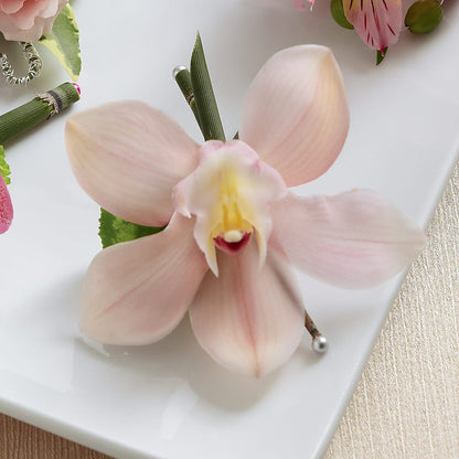 Pink Cymbidium Boutonniere –  Zapateria Y Floreria Hernandez, San Jose CA