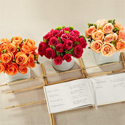 Dawn Rose Centerpiece –  Zapateria Y Floreria Hernandez, San Jose CA